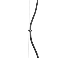 Art deco hanglamp zwart met amber glas 8-lichts - David