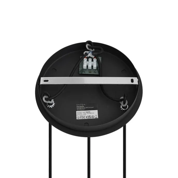 Art Deco hanglamp zwart met smoke glas rond 3-lichts - Vidro