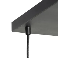 Art Deco hanglamp zwart met smoke glas 8-lichts - Sandra