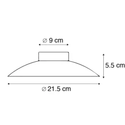 Art deco plafondlamp goud/messing incl. LED - Sun