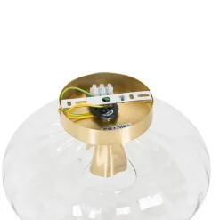 Art Deco plafondlamp goud met glas - Ayesha