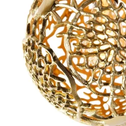 Art deco plafondlamp goud met zwart - Maro