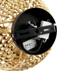 Art deco plafondlamp goud met zwart - Maro