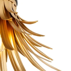 Art Deco plafondlamp goud met zwart - Wesley