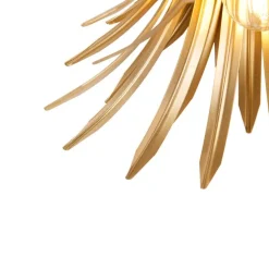 Art Deco plafondlamp goud met zwart - Wesley