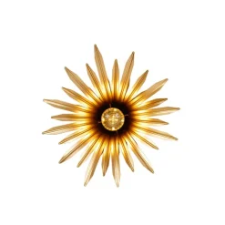 Art Deco plafondlamp goud met zwart - Wesley