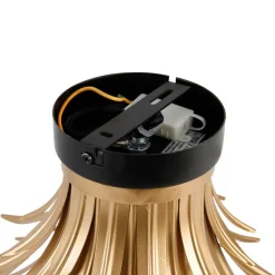 Art Deco plafondlamp goud met zwart - Wesley