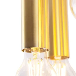 Art deco plafondlamp goud 6-lichts -Tubi