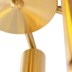 Art deco plafondlamp goud 6-lichts -Tubi