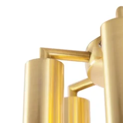 Art deco plafondlamp goud 6-lichts -Tubi