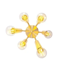 Art deco plafondlamp goud 6-lichts -Tubi