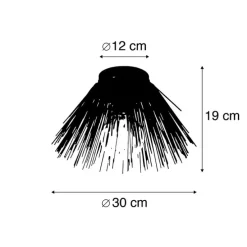 Art Deco plafondlamp goud met lichteffect - Broom