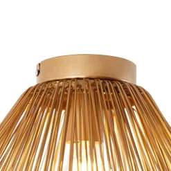 Art Deco plafondlamp goud met lichteffect - Broom