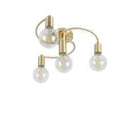 Art Deco plafondlamp messing 4-lichts - Facile