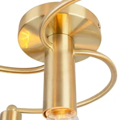 Art Deco plafondlamp messing 4-lichts - Facile