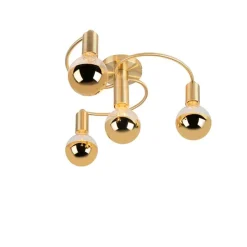 Art Deco plafondlamp messing 4-lichts - Facile