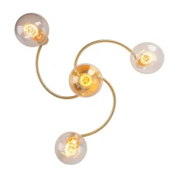 Art Deco plafondlamp messing 4-lichts - Facile