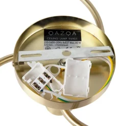 Art Deco plafondlamp messing 4-lichts - Facile