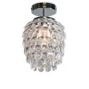 Art deco plafondlamp staal 19 cm dimbaar - Bling