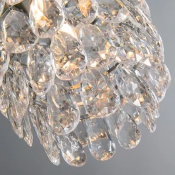 Art deco plafondlamp staal 19 cm dimbaar - Bling