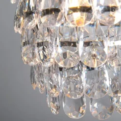 Art deco plafondlamp staal 19 cm dimbaar - Bling