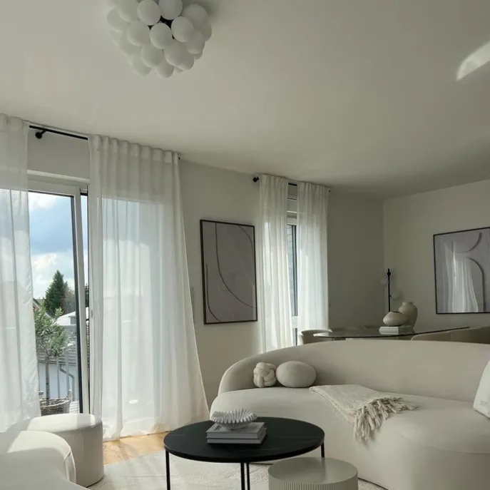 Art deco plafondlamp zwart met opaal glas 6-lichts - Uvas