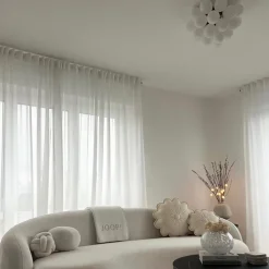 Art deco plafondlamp zwart met opaal glas 6-lichts - Uvas