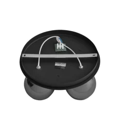 Art Deco plafondlamp zwart met smoke glas 3-lichts - Vidro