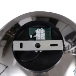 Art Deco plafondlamp zwart met smoke glas - Sandra