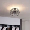 Art Deco plafondlamp zwart met smoke - Atomic