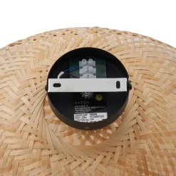 Art Deco plafondlamp zwart met naturel bamboe 40cm - Alka