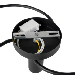 Art deco plafondlamp zwart 4-lichts - Facil