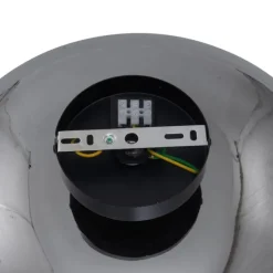 Art Deco plafondlamp zwart met smoke glas 40cm - Busa