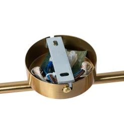 Art Deco spot goud met groen glas 4-lichts - Vidro