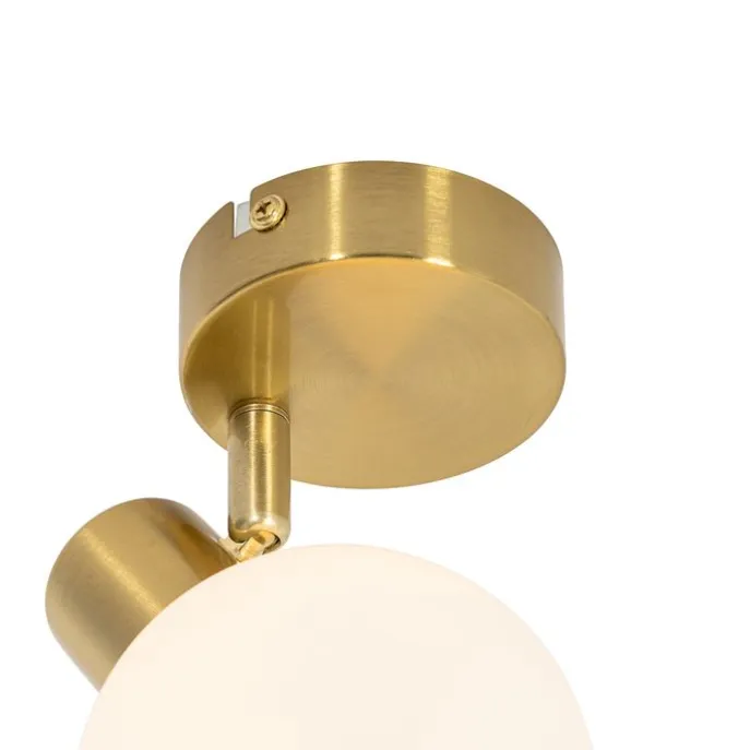 Art Deco spot goud met opaal glas verstelbaar - Anouk