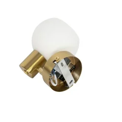 Art Deco spot goud met opaal glas verstelbaar - Anouk