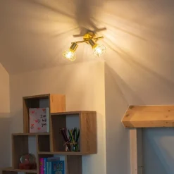 Art deco spot messing draai- en kantelbaar 2-lichts - Mosh