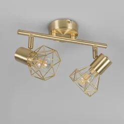 Art deco spot messing draai- en kantelbaar 2-lichts - Mosh