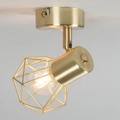 Art deco spot messing draai- en kantelbaar - Mosh