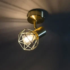 Art deco spot messing draai- en kantelbaar - Mosh