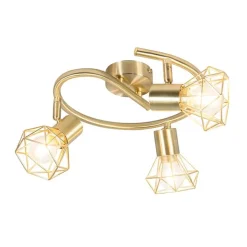 Art deco spot messing draai- en kantelbaar 3-lichts - Mosh