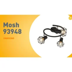 Art deco spot zwart draai- en kantelbaar 3-lichts - Mosh