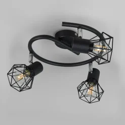 Art deco spot zwart draai- en kantelbaar 3-lichts - Mosh