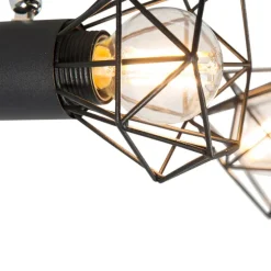 Art deco spot zwart draai- en kantelbaar 2-lichts - Mosh