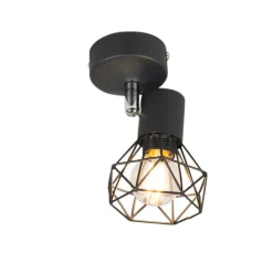 Art Deco spot zwart draai- en kantelbaar - Mosh