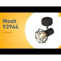 Art Deco spot zwart draai- en kantelbaar - Mosh