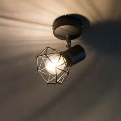 Art Deco spot zwart draai- en kantelbaar - Mosh