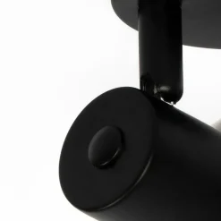 Art Deco spot zwart met smoke glas - Vidro