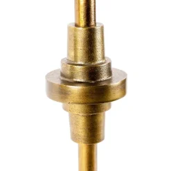 Art Deco tafellamp brons velours kap rood 50 cm - Diverso