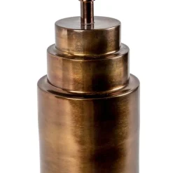 Art deco tafellamp brons velours kap zwart met goud 50 cm - Bruut